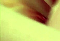 In the bedroom, the 18-year-old beauty engages in doggystyle and cowgirl riding, her shaved body in fishnets.