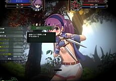 Playing this hentai rpg game with asian characters in leggings.