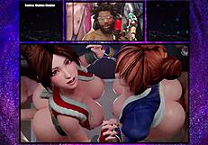 Mai and Kasumi get fucked from behind and creampied in ass!