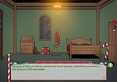 Claus Secret Surprise Xmas Hentai Game Ep 5 Femboy Covers Santa Elf Face with Cum