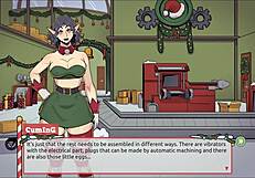 Claus Secret Surprise Xmas Hentai Game Ep 5 Femboy Covers Santa Elf Face with Cum