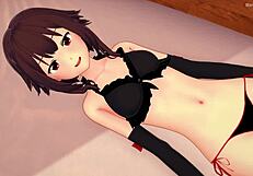 hot megumin wants sex in tight bikini