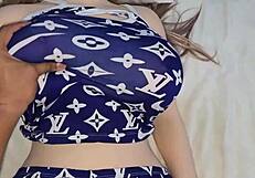 Latina stepsister in pajamas gets taken advantage of by amateur with big cock in taboo scene