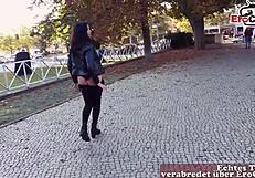 German Milf Picked Up! Public Fucking in Street!