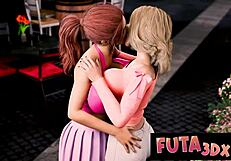 futa3dx shows busty futa with huge dick banging blonde on terrace