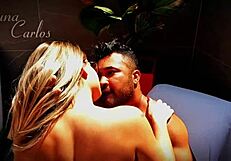 blonde petite teen rides big dick doggystyle and cums in mouth