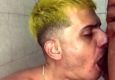 twink sneaks off field for secret interracial gloryhole action with bbc