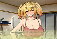 summer clover's blonde nun in harem game: rough blowjob leads to orgasm