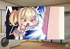 summer clover's blonde nun in harem game: rough blowjob leads to orgasm