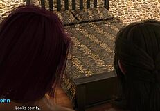 Shauna explains edging techniques to help John in this amateur session