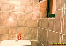 Amateurs blowjobs as my new maid suck my big cock in the bathroom i cum twice in her mouth