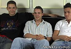 Twinks Trevin Nills, Michael Lee, Ty Sloan jerk off