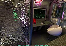 Hot black haired babe wants to dance before i fuck her in the game