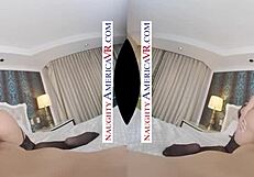 Blonde jessa rhodes in lingerie handjob