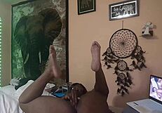 Naejae Feels Aroused Rubbing While Watching Lesbian Porn