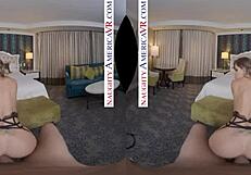 Blonde jessa rhodes in lingerie handjob