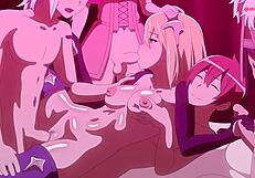 एनीमे फंतासी में डबल पेनेट्रेशन का सपना देख रही हूँ?