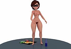 Wow, naked helen parr shows off her huge tits!