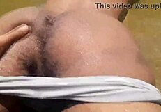 I enjoyed a relaxing river bath with my partner outdoors.