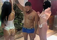 Raw Easter Fun with Negão and Two Sexy Bunny Girls