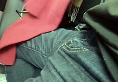 teen gives public blowjob on airplane and swallows cum