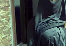 arab amateur milf flaunts big tits and squirts in hijab dress