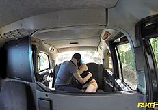 Fake Taxi Horny Couple Bangs Hard in Backseat POV Action