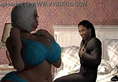 गुस्सैल प्रो फीमेल रेसलर को बड़ा काला लंड हार्ड पटकता है