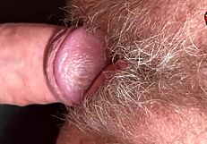 Hairy pussy drilled hard in ultra-closeup wet action with tight beaver.