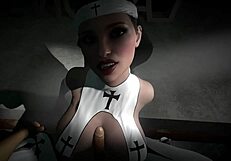 Man, banging a curvy nun in POV feels unreal!
