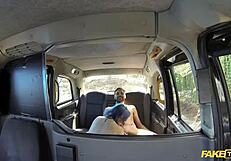 Fake Taxi Horny Couple Bangs Hard in Backseat POV Action