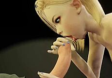 Android 18 intensely uses a dildo on her pussy in this bold animation.
