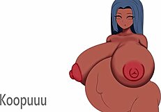 Speed painting of a pregnant woman in anime style