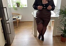 bend over doggy style mother-in-law cum