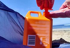 Step gay dad fucks twink in public 3D hentai. Clothing optional beach fun.