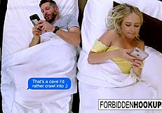 Sexy Blonde Bangs Her Horny Step-Brother Hard