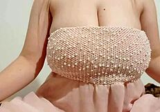 I-I can't stop fondling my big breasts in this chic dress, Depravedminx