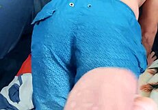 Step gay dad fucks twink in public 3D hentai. Clothing optional beach fun.