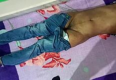 Indian Wife Fucks Husband's Friend in Bedroom