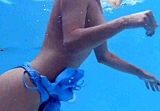 emily ross strips nude underwater for you
