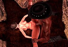 Wild Wild West adventure in cartoon style