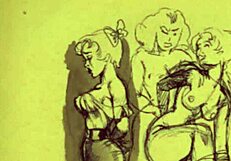 Vintage erotic illustration from antique comic