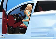 Mia Hayes Drives Her Porsche In This Exciting Cartoon Adventure