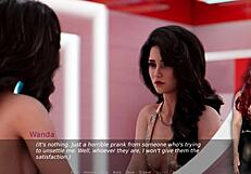 Ms Denvers Dances in Nightclub with Brunette Anime Character