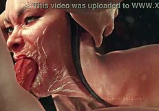 Kitana gives a deadly blowjob to bulging senpai's monster cock 😈 hardcore 3d action
