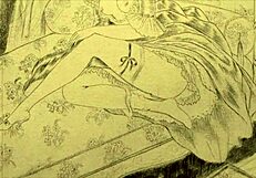 Vintage erotic illustration from antique comic