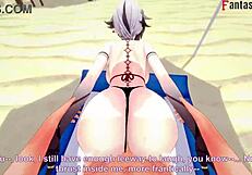 Arlecchino Fucks In Bikini On Beach In Genshin Impact Fantasy