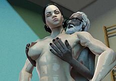 ओल्ड मीट मसल गर्ल जिम फकिंग सेशन में डोमिनेट करती है