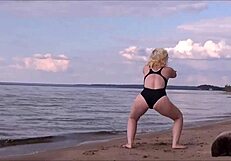 Amateur Big Tits Soaked in Sea Bath Scene