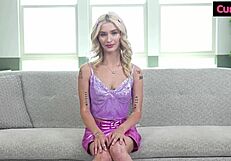 Tiny Cum Dumpster Teen Begs for More Facial Cum Shots